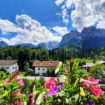 Ausblick vom Balkon der Ferienwohnung Alpspitze