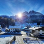 Auch im Winter ist der Ausblick vom Balkon wunderschön